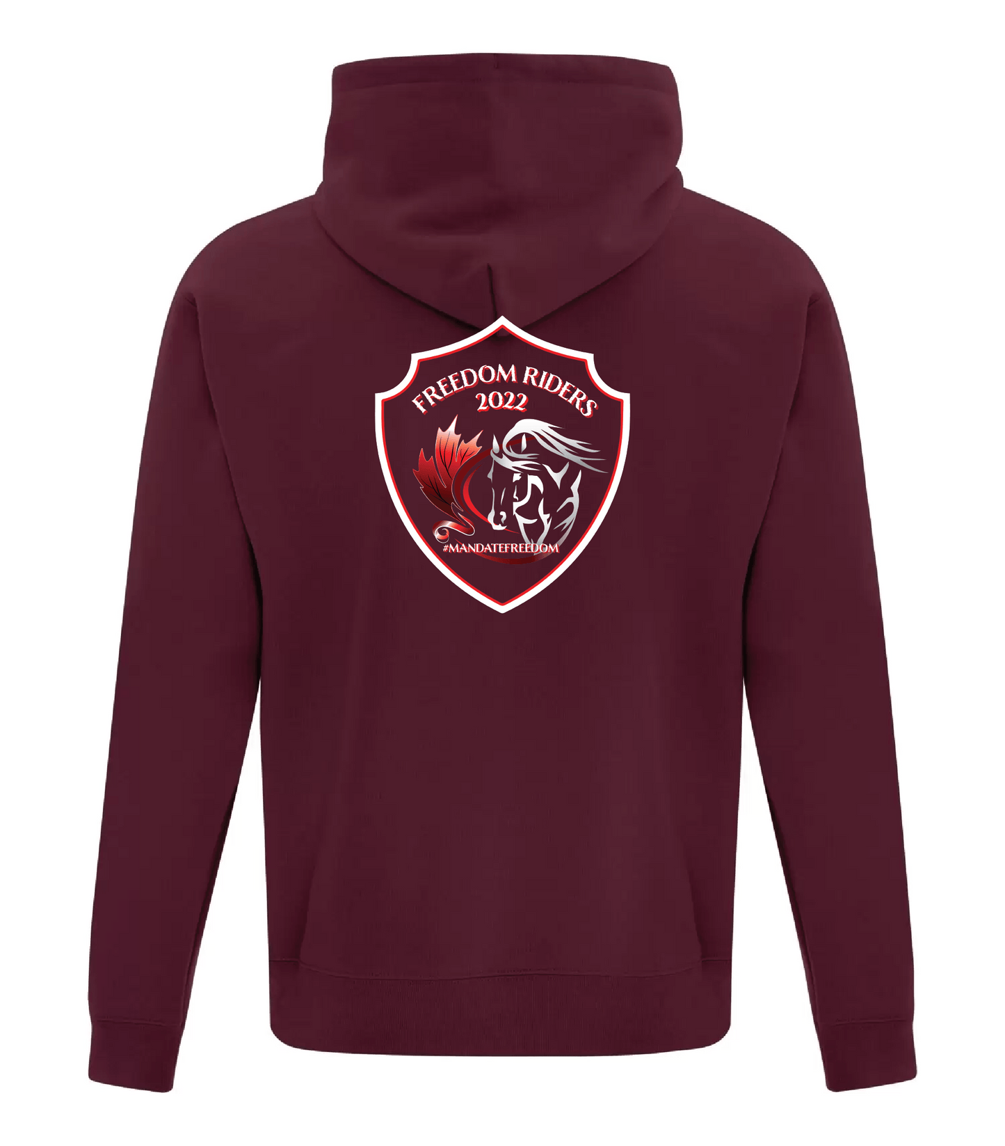 Freedom Rider Classic Hoodie Maroon back